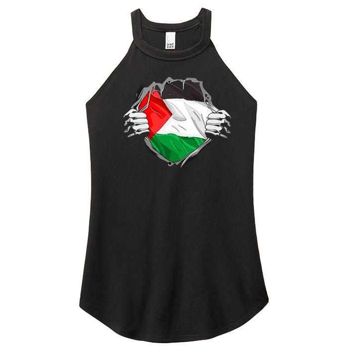 My Heart Is Always With Palestine . Women's Perfect Tri Rocker Tank