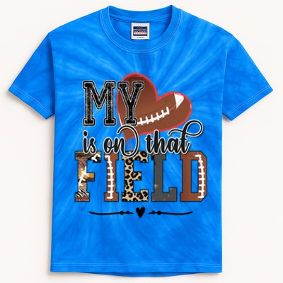 My Heart Is One That Field American Football Game Day Vibes Cool Gift Kids Tie-Dye T-Shirt