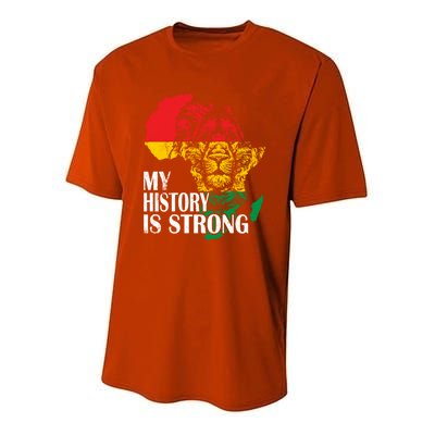 My History Is Strong Black History Month Lion African Pride Great Gift Youth Performance Sprint T-Shirt