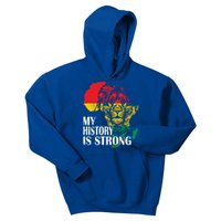 My History Is Strong Black History Month Lion African Pride Great Gift Kids Hoodie