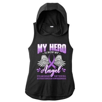 My Hero Is Now My Angel Pulmonary Hypertension Awareness Gift Ladies PosiCharge Tri-Blend Wicking Draft Hoodie Tank