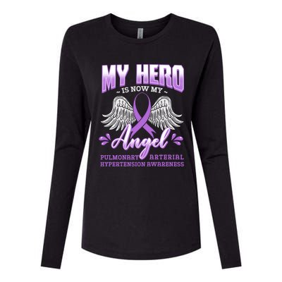 My Hero Is Now My Angel Pulmonary Hypertension Awareness Gift Womens Cotton Relaxed Long Sleeve T-Shirt