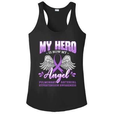 My Hero Is Now My Angel Pulmonary Hypertension Awareness Gift Ladies PosiCharge Competitor Racerback Tank