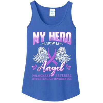 My Hero Is Now My Angel Pulmonary Hypertension Awareness Gift Ladies Essential Tank