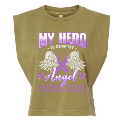 My Hero Is Now My Angel Pulmonary Hypertension Awareness Gift Garment-Dyed Women's Muscle Tee