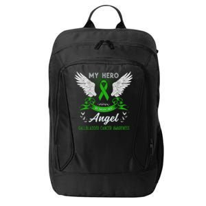 My Hero Is Now My Angel Gallbladder Cancer Awareness Month Gift City Backpack