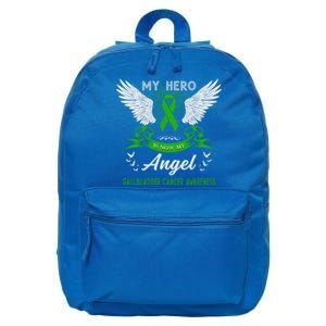 My Hero Is Now My Angel Gallbladder Cancer Awareness Month Gift 16 in Basic Backpack