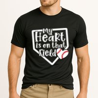 My Heart Is On That Field Baseball Mom Cute Funny Gift Cooling Performance Crew T-Shirt
