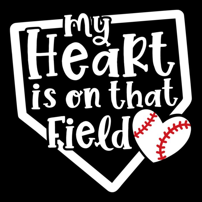 My Heart Is On That Field Baseball Mom Cute Funny Gift Cooling Performance Crew T-Shirt