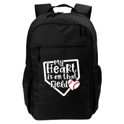 My Heart Is On That Field Baseball Mom Cute Funny Gift Backpack