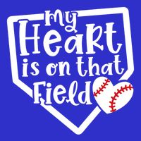 My Heart Is On That Field Baseball Mom Cute Funny Gift T-Shirt