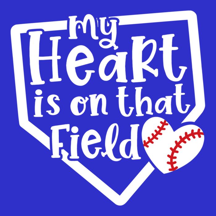 My Heart Is On That Field Baseball Mom Cute Funny Gift Baby Bodysuit