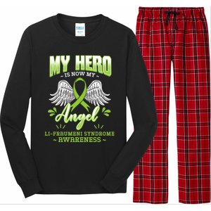 My Hero Is Now My Angel Li–fraui Syndrome Awareness Sbla Gift Long Sleeve Pajama Set