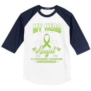 My Hero Is Now My Angel Li–fraui Syndrome Awareness Sbla Gift Baseball Sleeve Shirt