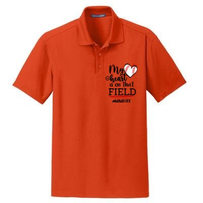 My Heart Is On That Field Ballpark Mama Baseball Mimi Gift Dry Zone Grid Polo