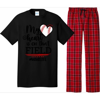 My Heart Is On That Field Ballpark Mama Baseball Mimi Gift Pajama Set