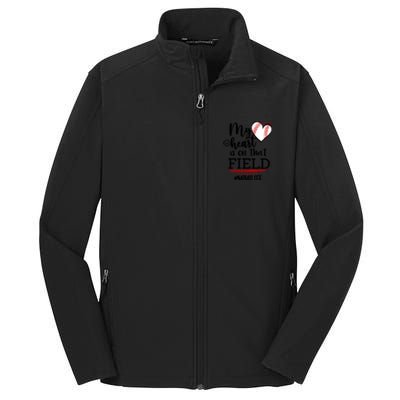 My Heart Is On That Field Ballpark Mama Baseball Mimi Gift Core Soft Shell Jacket