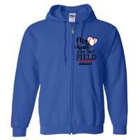 My Heart Is On That Field Ballpark Mama Baseball Mimi Gift Full Zip Hoodie