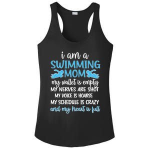 My Heart Is Full Swimming Mom Proud Swim Mama Gift Ladies PosiCharge Competitor Racerback Tank