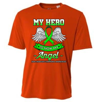 My Hero Is Now My Angel Ribbon Nonfunny Gifthodgkin Lymphoma Gift Cooling Performance Crew T-Shirt