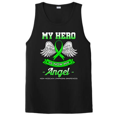 My Hero Is Now My Angel Ribbon Nonfunny Gifthodgkin Lymphoma Gift PosiCharge Competitor Tank