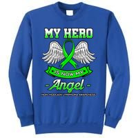 My Hero Is Now My Angel Ribbon Nonfunny Gifthodgkin Lymphoma Gift Sweatshirt