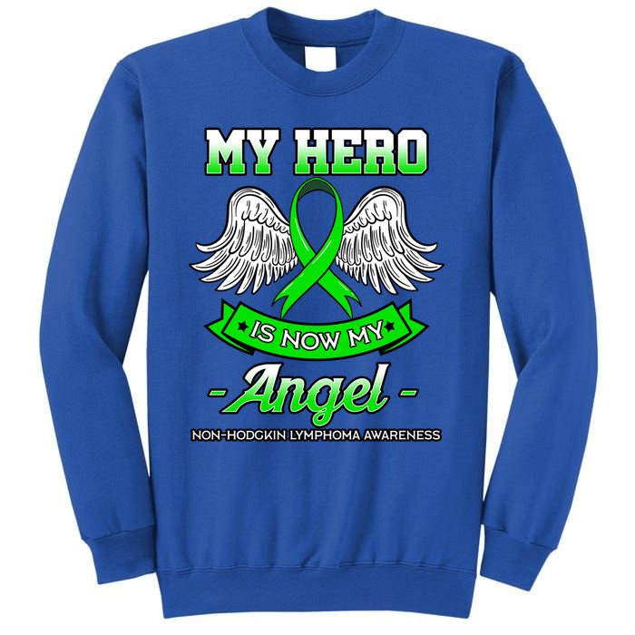 My Hero Is Now My Angel Ribbon Nonfunny Gifthodgkin Lymphoma Gift Sweatshirt