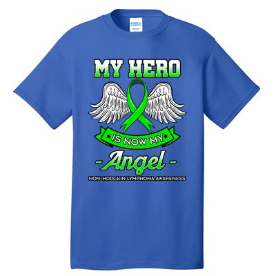 My Hero Is Now My Angel Ribbon Nonfunny Gifthodgkin Lymphoma Gift Tall T-Shirt