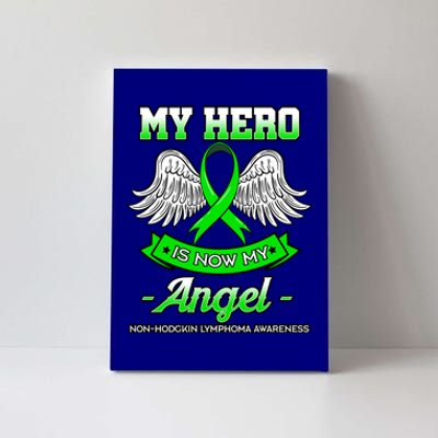 My Hero Is Now My Angel Ribbon Nonfunny Gifthodgkin Lymphoma Gift Canvas