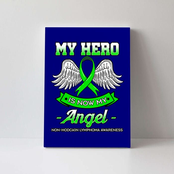 My Hero Is Now My Angel Ribbon Nonfunny Gifthodgkin Lymphoma Gift Canvas