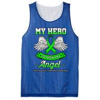 My Hero Is Now My Angel Ribbon Nonfunny Gifthodgkin Lymphoma Gift Mesh Reversible Basketball Jersey Tank