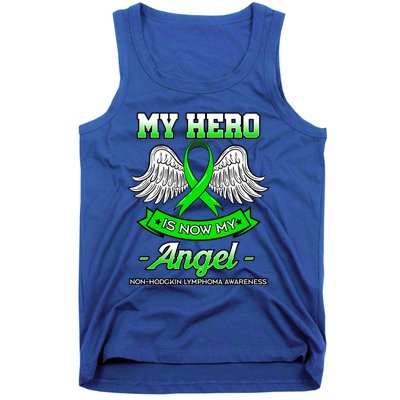 My Hero Is Now My Angel Ribbon Nonfunny Gifthodgkin Lymphoma Gift Tank Top