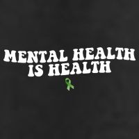Mental Health Is Health Awareness Ribbon 7 Panel Mesh Trucker Snapback Hat