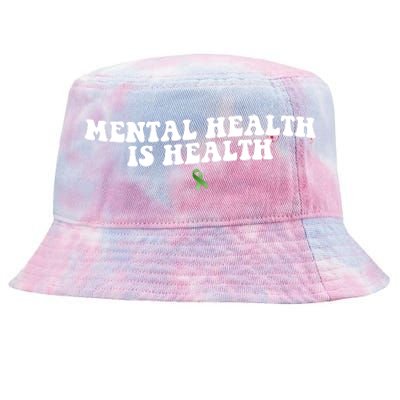 Mental Health Is Health Awareness Ribbon Tie-Dyed Bucket Hat