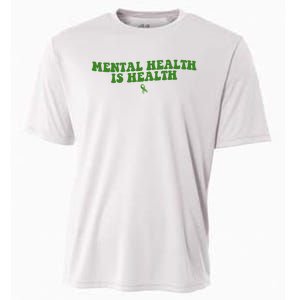 Mental Health Is Health Awareness Ribbon Cooling Performance Crew T-Shirt