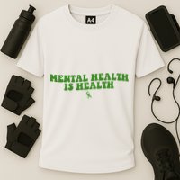 Mental Health Is Health Awareness Ribbon Cooling Performance Crew T-Shirt