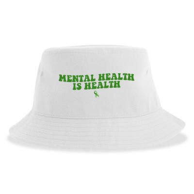 Mental Health Is Health Awareness Ribbon Sustainable Bucket Hat