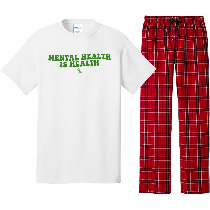 Mental Health Is Health Awareness Ribbon Pajama Set