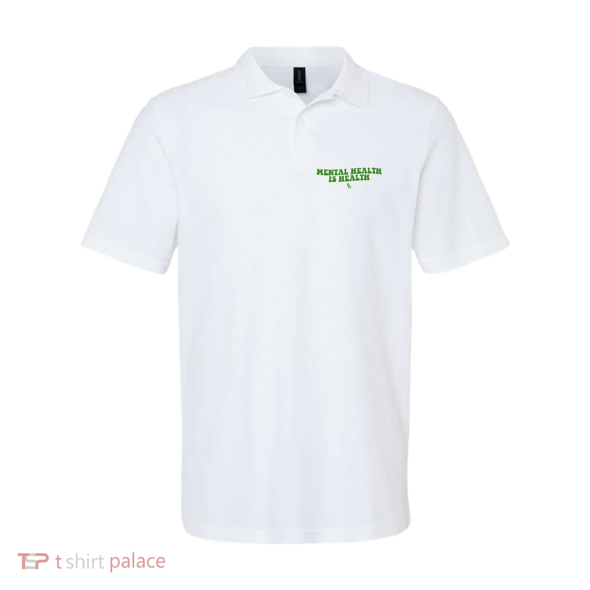 Mental Health Is Health Awareness Ribbon Softstyle Adult Sport Polo