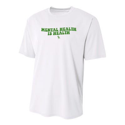 Mental Health Is Health Awareness Ribbon Youth Performance Sprint T-Shirt