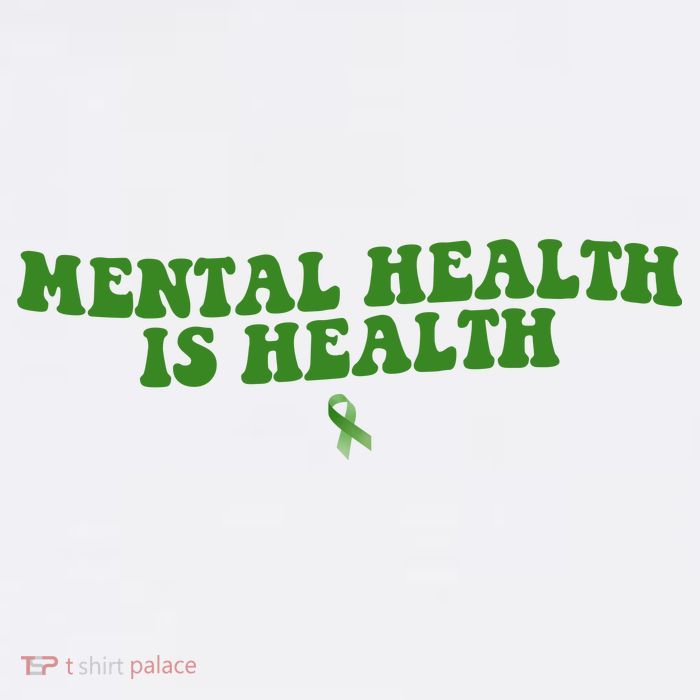 Mental Health Is Health Awareness Ribbon Poster