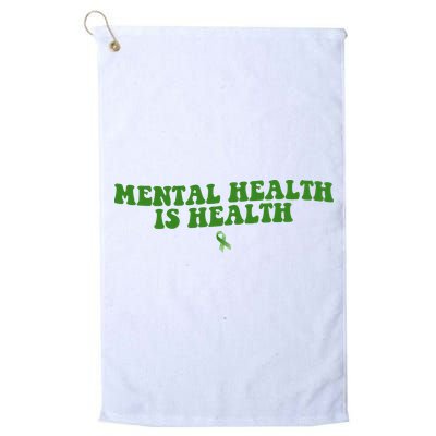 Mental Health Is Health Awareness Ribbon Golf Towel