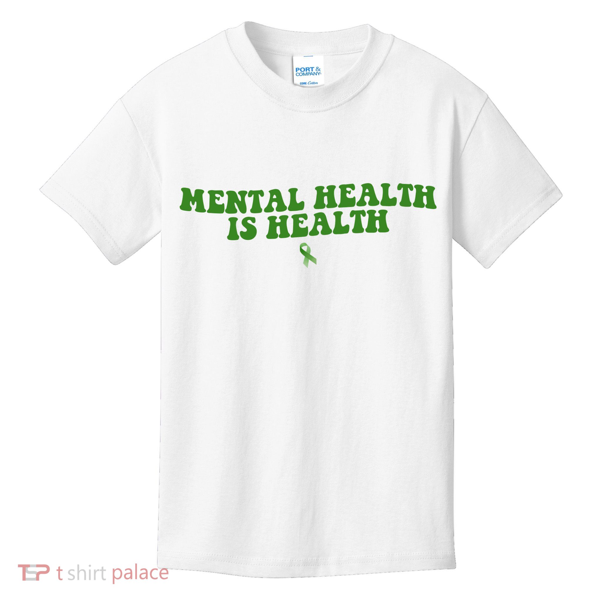 Mental Health Is Health Awareness Ribbon Kids T-Shirt