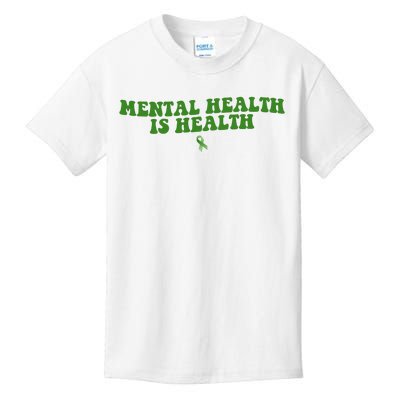 Mental Health Is Health Awareness Ribbon Kids T-Shirt