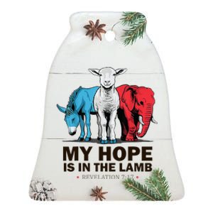 My Hope Is In The Lamb Ceramic Bell Ornament