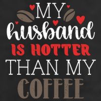 My Husband Is Hotter Than My Coffee Funny 7 Panel Mesh Trucker Snapback Hat
