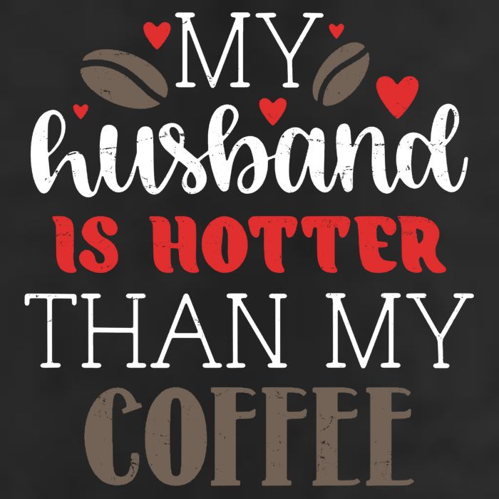 My Husband Is Hotter Than My Coffee Funny 7 Panel Mesh Trucker Snapback Hat