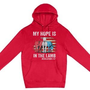 My Hope Is In The Lamb Premium Pullover Hoodie