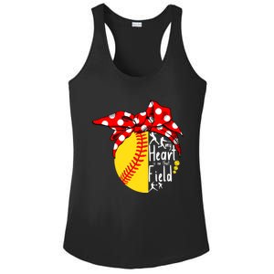 My Heart Is On That Field Tee Baseball Softball Mama Gift Ladies PosiCharge Competitor Racerback Tank