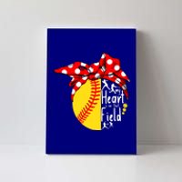 My Heart Is On That Field Tee Baseball Softball Mama Gift Canvas